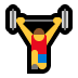 🏋️‍♂️ man lifting weights display on Windows